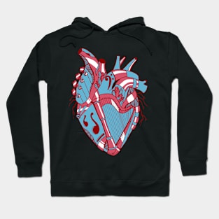 Pastel Tones No 2 Musical Heart Hoodie